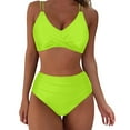 thumbnail image 1 of Kmdttou Beach Vacation Clothes for Women Fashion Sleeveless Solid Swimsuit Push-Up Padded Swimwear Swimsuit Beachwear Up to 65% off!, 1 of 6