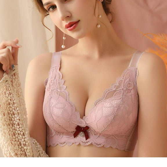 Kmdttou Bras for Women Push-Up Plus Size Seamless Lace Sports Bra Comfortable Breathable Base Tops Underwear