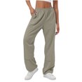 thumbnail image 1 of Kmdttou Cargo Pants for Women Plus Size Casual And Fashionable Elastic Waistband Pocket Pants, 1 of 3