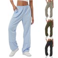 thumbnail image 1 of Kmdttou Cargo Pants for Women Plus Size Casual And Fashionable Elastic Waistband Pocket Pants, 1 of 6