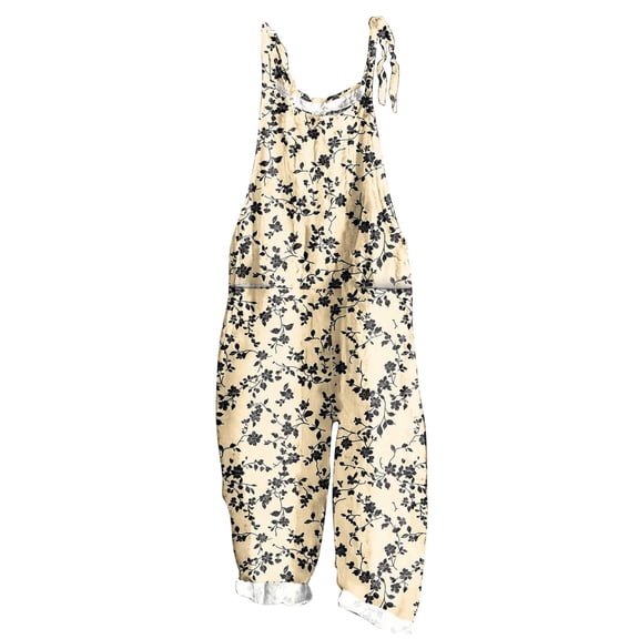 Kmdttou Cargo Pants for Women Plus Size Easter Print Sleeveless Two Pocket Casual Overalls Jumpsuit Jumpsuit Pants (Regular & Plus Size) S-5XL