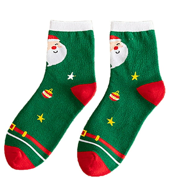 Kmdttou Christmas Men's And Women's Fall/Winter New Adult Medium Socks Casual Soft Lightweight Quarter Socks