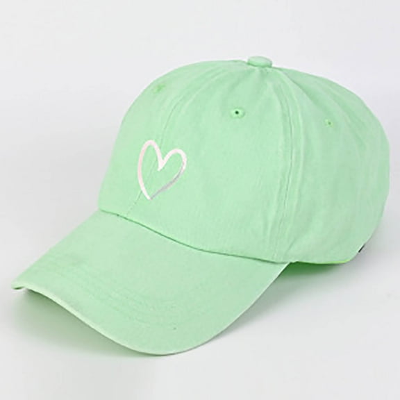 Kmdttou Classic Baseball Cap with Curved Brim Men's And Women's Fashion Love Washed Baseball Hat Sunscreen Soft Top Hat ,Adjustable Buckle Sun Hat for Women/Men