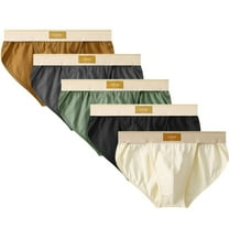 Kmdttou Clearance Under 10$! Men's Mid-Rise Plus Size Underwear Comfortable Breathable Briefs (Size:M-3XL)