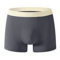 thumbnail image 1 of Kmdttou Clearance Under 10$! Men's Underwear Solid Color Elastic Waist Casual Underpants (Size:S-2XL), 1 of 6