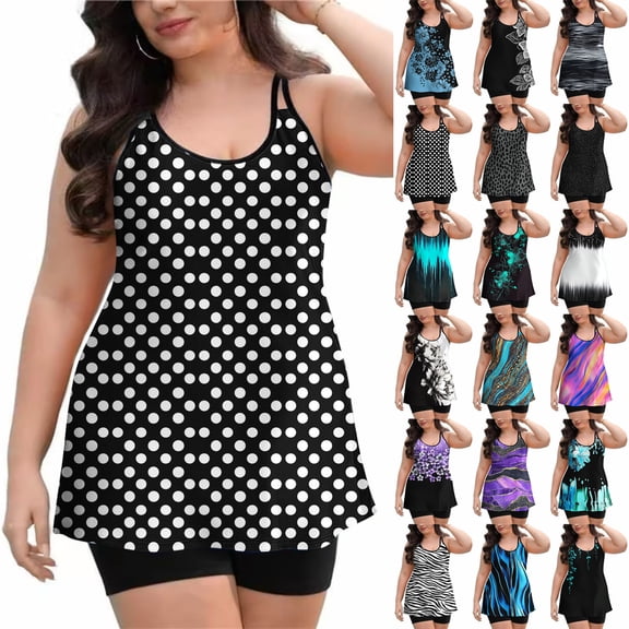 Kmdttou Clearance Under 10$!Swimsuits for Women Split Three-piece Printed Sexy Swimsuit on Clearance!