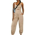thumbnail image 1 of Kmdttou Clearance Under 10$! Women's Women's Casual Solid Color Hollow Out Jumpsuit on Clearance!, 1 of 4