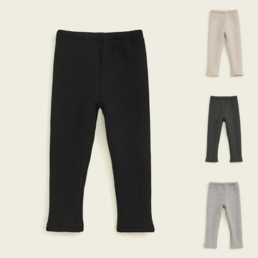 Kmdttou Clearance Under 5$! 1-10 Years Girls' Solid Color Mid Waist Warm And Thick Leggings Long Pants ,Summer Savings!