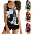thumbnail image 1 of Kmdttou Clearance Under 5$!Swimsuits for Women Split Three-piece Printed Sexy Swimsuit on Clearance!, 1 of 3