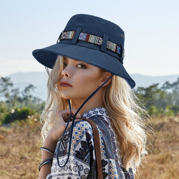 Kmdttou Colorful Ribbon Fisherman's Hat For Men And Women Outdoor Fishing Mountaineering Hat Large Sunscreen Sun Hat Gift,Adjustable Buckle Sun Hat for Women/Men