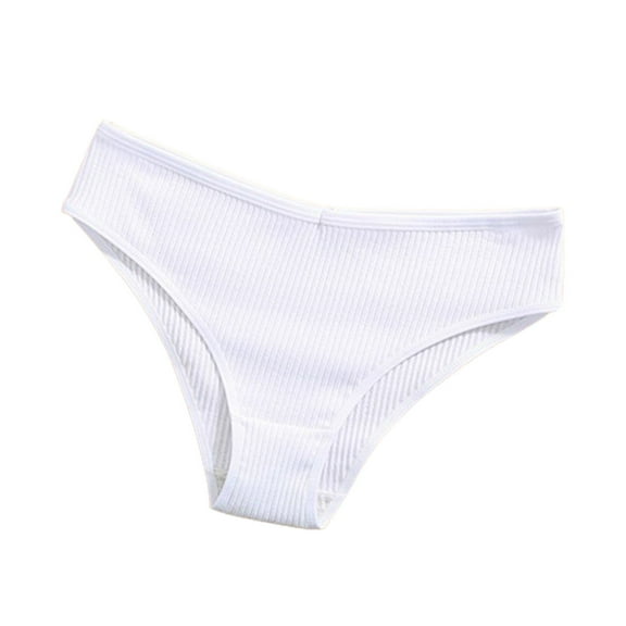 Kmdttou Cotton Underwear for Women's Comfortable Friendly Breathable Cute Sweet Sexy Solid Color Seamless Thread Low Waist Breathable Mid Waist All (Regular & Plus Size)