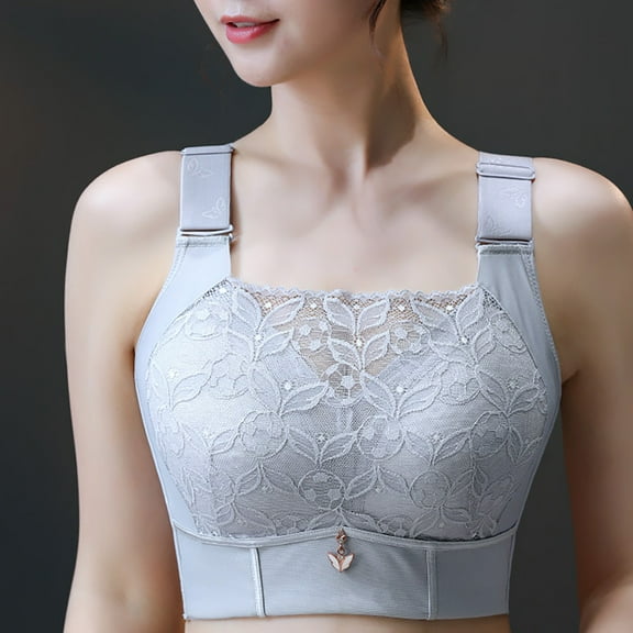 Kmdttou Fashion Bras for Women Push-Up Comfortable Breast Casual Bra Underwear Sexy Lace Large Size