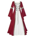 thumbnail image 1 of Kmdttou Fashion Women Patchwork Casual Vintage Floor Length Gothic Cosplay Dress,Chic Day Dresses for Ladies Summer Wear, 1 of 7