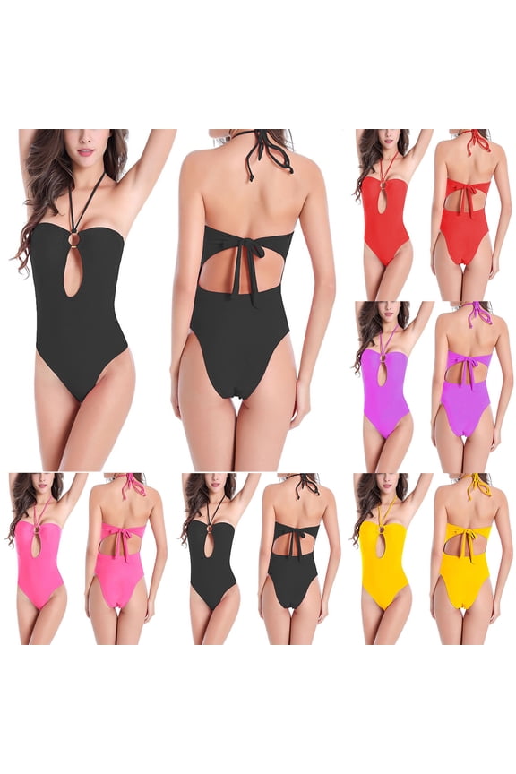 High Waisted Bikinis Sets for Women Ms.line Elemen Swimwear Fashion Polyamide Biky Ni Swimsuit Up to 65% off!