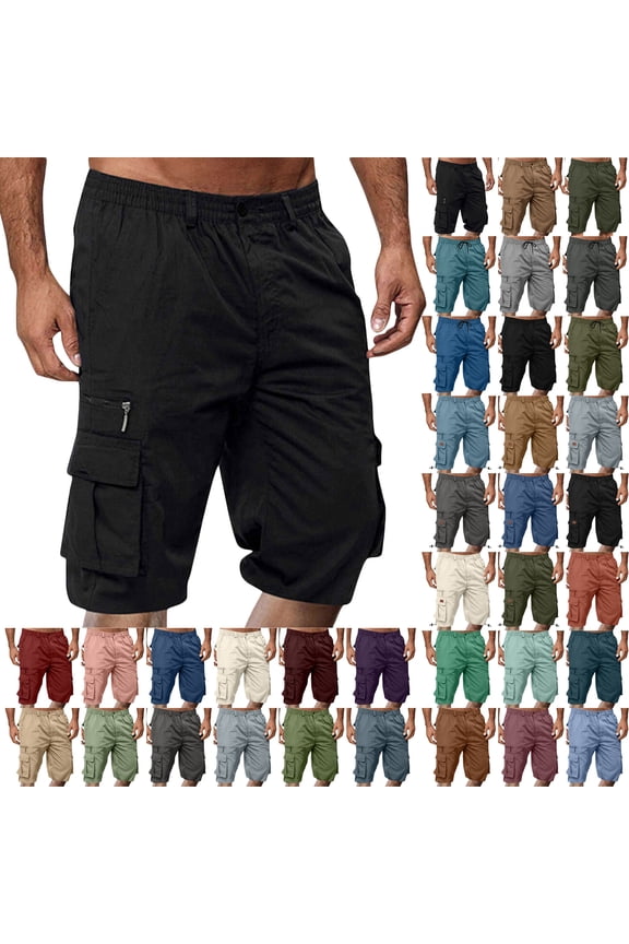 Men's Hiking Cargo Shorts Multi Pocket Fashionable Casual Workwear Shorts for Running Casual Activewear