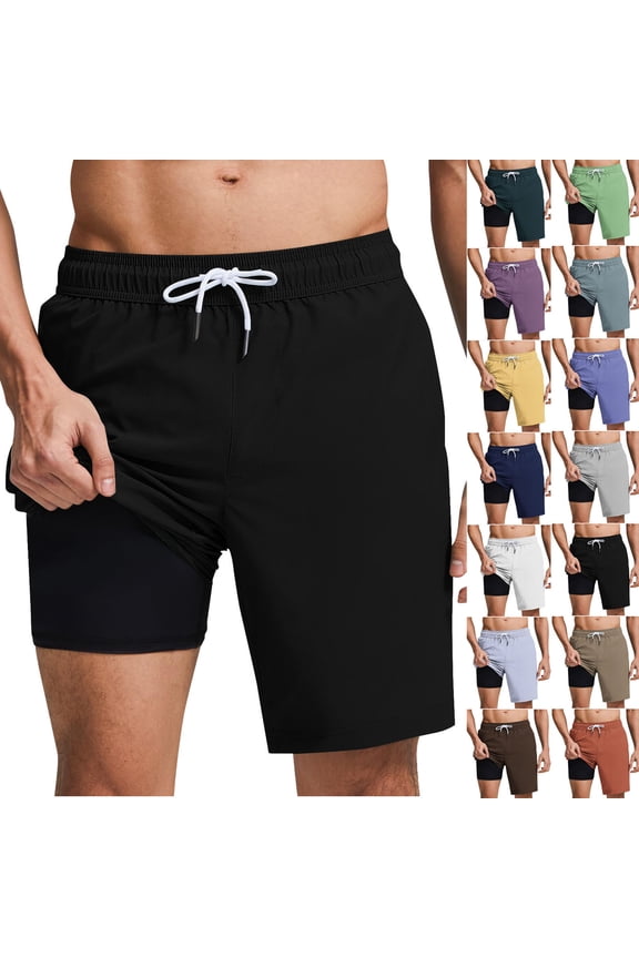 Men's Hiking Cargo Shorts Solid Color Sports Fitness Training Breathable Holiday Mesh Beach Shorts Zipper Pockets Cropped Pants (Available in Plus Size)