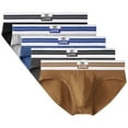 thumbnail image 1 of Kmdttou Men's Mid-Rise Plus Size Underwear Comfortable Breathable Briefs (Size:M-3XL), 1 of 4