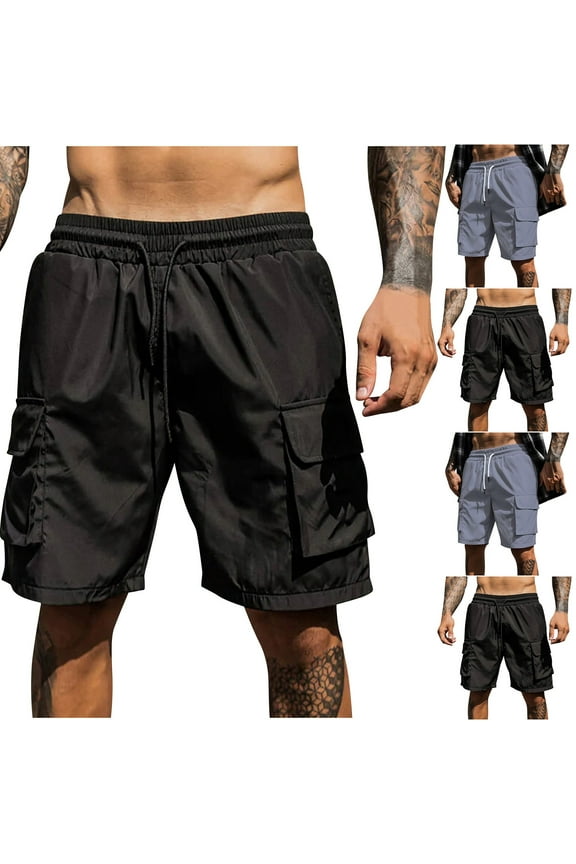 Men's Shorts Athletic Sports And Leisure Shorts For Fitness Training Four Sided Elastic Five Piece Workwear Shorts (Regular and Big & Tall Sizes)