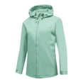 thumbnail image 1 of Kmdttou Men's Waterproof Rain Jacket with Hood Lightweight Active Outdoor Raincoat with Removable Hood Mint Green S, 1 of 5