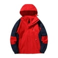 thumbnail image 1 of Kmdttou Men's Windproof Jacket Waterproof Lightweight Outdoors Raincoat Insulated Mountain jackets Red 3XL, 1 of 7