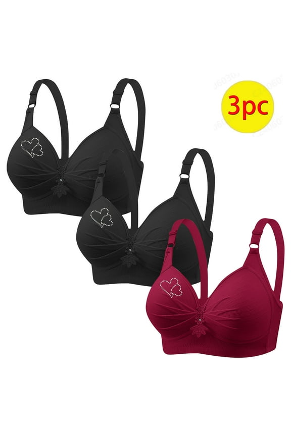 Mini-mizer Bras for Women Push-Up Push-up Non-slip Lace Flower Beautiful Back Seamless Push-up Bra Without Steel Ring