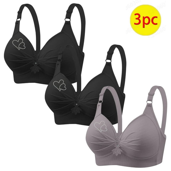 Kmdttou Mini-mizer Bras for Women Push-Up Push-up Non-slip Lace Flower Beautiful Back Seamless Push-up Bra Without Steel Ring