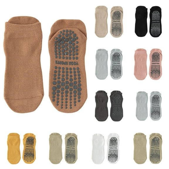 Kmdttou No Show Socks Women Low Socks Women's Comfortable Breathable Non Slip Short Yoga Socks With Adhesive Dots