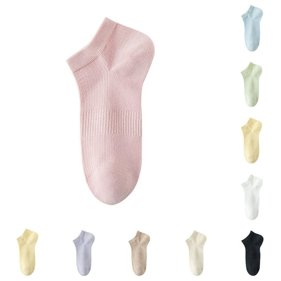 Kmdttou No Show Socks Women Low Socks Women's Thin Comfortable And Breathable Solid Color Short Casual Socks