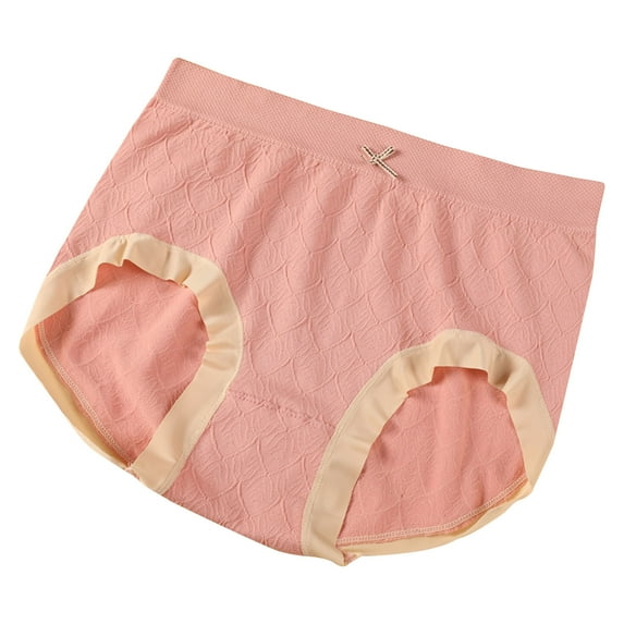 Kmdttou Panties for Women Pack Cotton Sexy Lace High Cut Panties Comfort Bikini Panty Stretch Underpants Breathable Ladies Briefs (Regular & Plus Size) Hot Pink-S