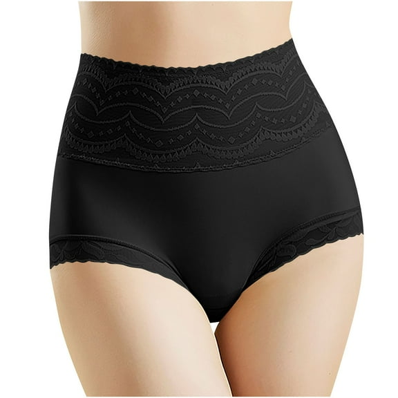Kmdttou Panties for Women Sexy Lace High Cut Panties Comfort Bikini Panty Stretch Underpants Breathable Ladies Briefs (Available in Plus Size) Black-M