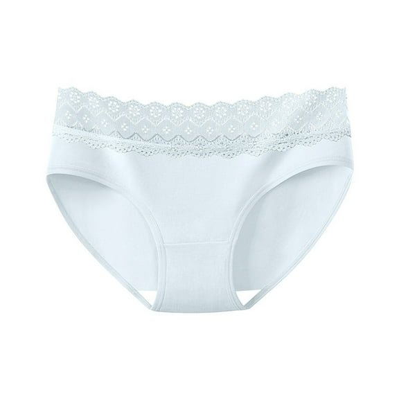 Kmdttou Panties for Women Pack Cotton Solid Color Patchwork Briefs Panties Underwear Knickers Bikini Underpants (Available in Plus Size)