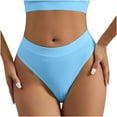 thumbnail image 1 of Kmdttou Panties for Women's Solid Color Patchwork Briefs Panties Underwear Knickers Bikini Underpants (Regular & Plus Size), 1 of 3