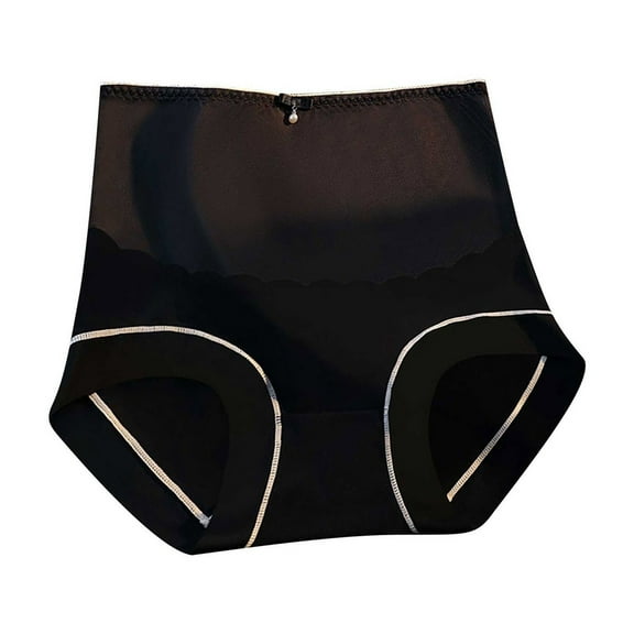 Kmdttou Period Underwear for Women's Female Leopard Print Underwear European And American High Waisted Waist Cinching Hip Lifting Plus Size Seamless Underwear (Available in Plus Size)