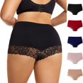 thumbnail image 1 of Kmdttou Period Underwear for Women's Solid Lace Plus Size High Waist Leak Proof Crotch Shorts Underwear Panties (Regular & Plus Size), 1 of 3