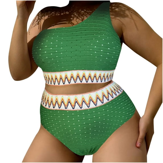 Kmdttou Plus Size Swimsuit for Women Swimsuit Swimsuit Plus Oversized Swimsuit High Waisted Split Bikini Swimsuit Oversized Swimsuit on Clearance!
