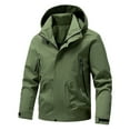 thumbnail image 1 of Kmdttou Raincoat Men Lightweight Waterproof Rain Jackets Lightweight Outdoor Raincoat Hooded for Hiking skiing Green 3XL, 1 of 6