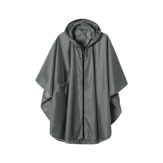 Kmdttou Rainproof Jacket For Women Waterproof And Lightweight Zipper Jacket Quarter Sleeve Hooded Jacket Raincoat Jacket With Pockets Gray 2XL