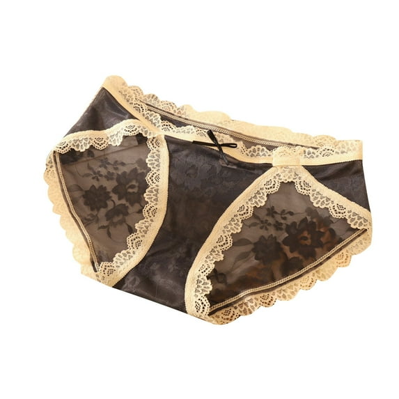 Kmdttou Seamless Underwear for Women Sexy Lace High Cut Panties Comfort Bikini Panty Stretch Underpants Breathable Ladies Briefs (Regular & Plus Size) Blue-XL