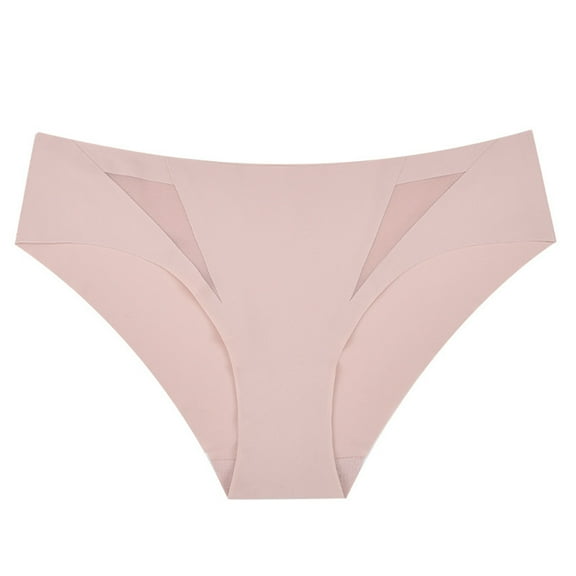 Kmdttou Seamless Underwear for Women's Fashion Sexy Traceless Transparent Low Waist G-string Panties Thong (Regular & Plus Size)