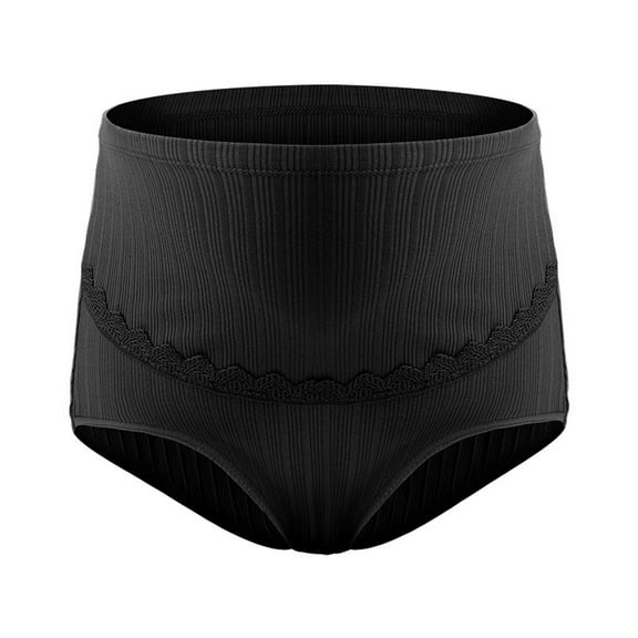 Kmdttou Seamless Underwear for Women's Lace Abdomen Mid-rise Waist And Hip Lift Comfortable Body Breathable Underwear Briefs (Regular & Plus Size)