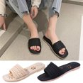thumbnail image 1 of Kmdttou Shoes for Women Sandals New Square Toe Flat Bottom Shoes Summer Casual Sandals Slippers With Comfortable Plantar Fasciitis Arch Support(Size:36-41), 1 of 9