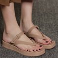 thumbnail image 1 of Kmdttou Shoes for Women Sandals Summer Comfortable Casual Sandals With Wedge Heels Platform Slippers With Comfortable Plantar Fasciitis Arch Support(Size:36-40), 1 of 4