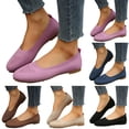 thumbnail image 1 of Kmdttou Shoes for Women Sandals Flat Mesh Casual Shoes Shallow Mouth Easy To Wear Off Flat Shoes Comfortable Sandals on Clearance(Size:36-44), 1 of 9