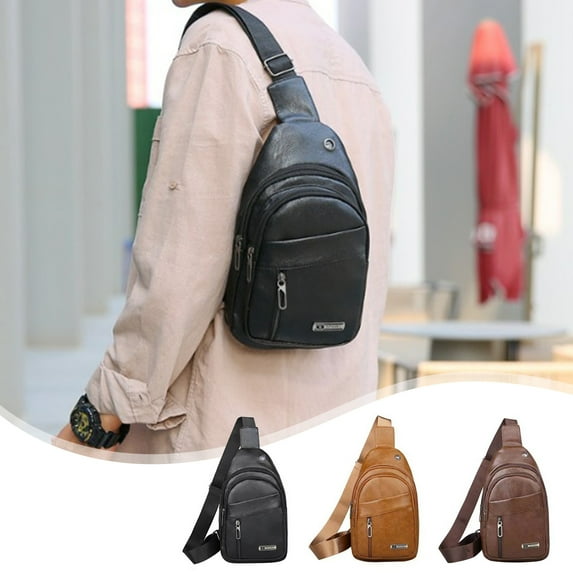 Kmdttou Sling Bag For Men Women Shoulder Backpack Chest Bags Crossbody Daypack With Earphone Hole For Hiking Camping Outdoor Trip