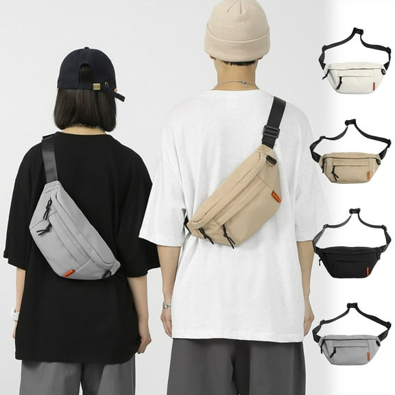 Kmdttou Sling Bag for Women Men Crossbody Running Pack With Adjust Running Belts And 2 Zippers Pockets For Women And Men Workout Travelling Jogging Cycling Hiking Waist Pack