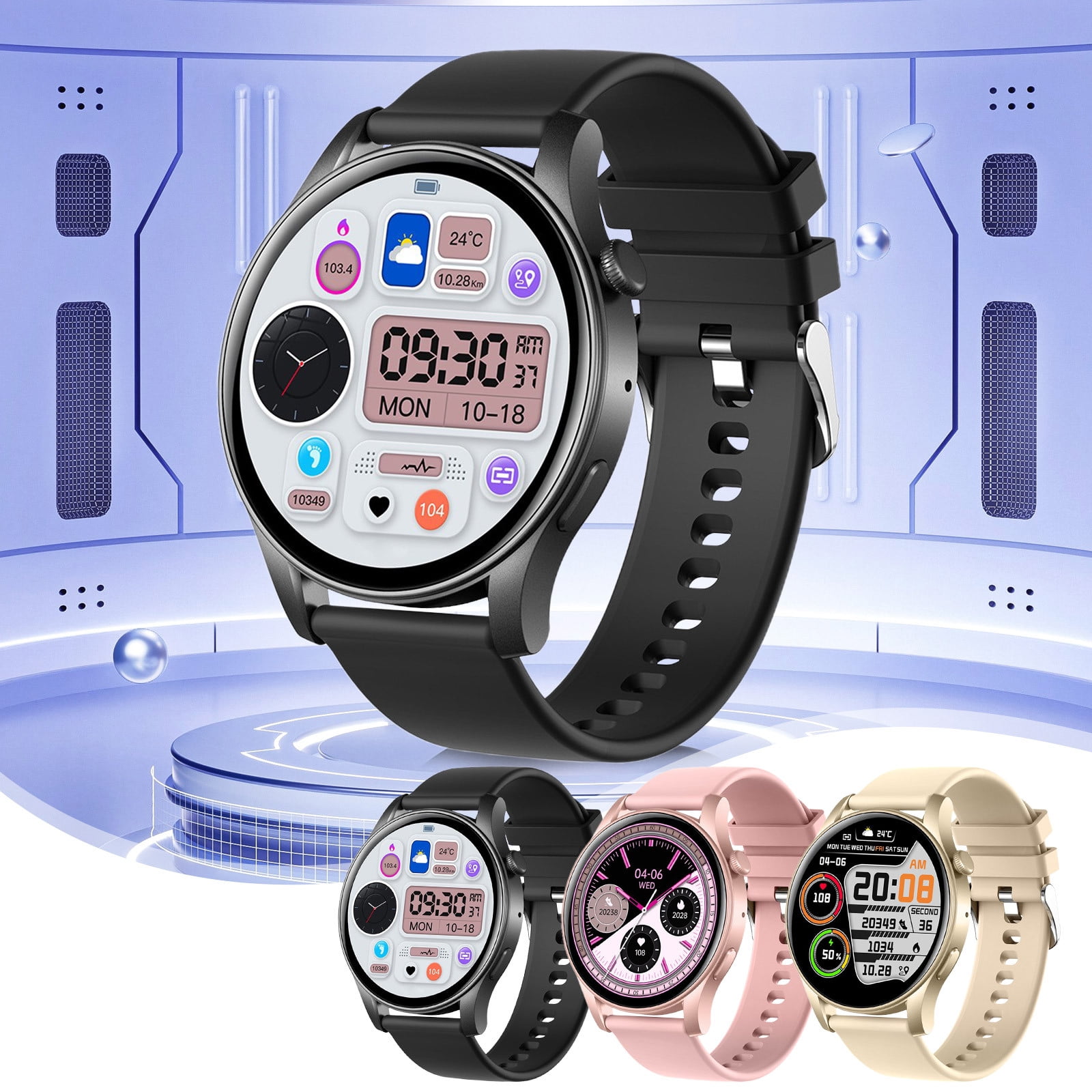 Kmdttou Smart Sports Watch HD Smart Bracelet Advanced Bluetooth Calling ...