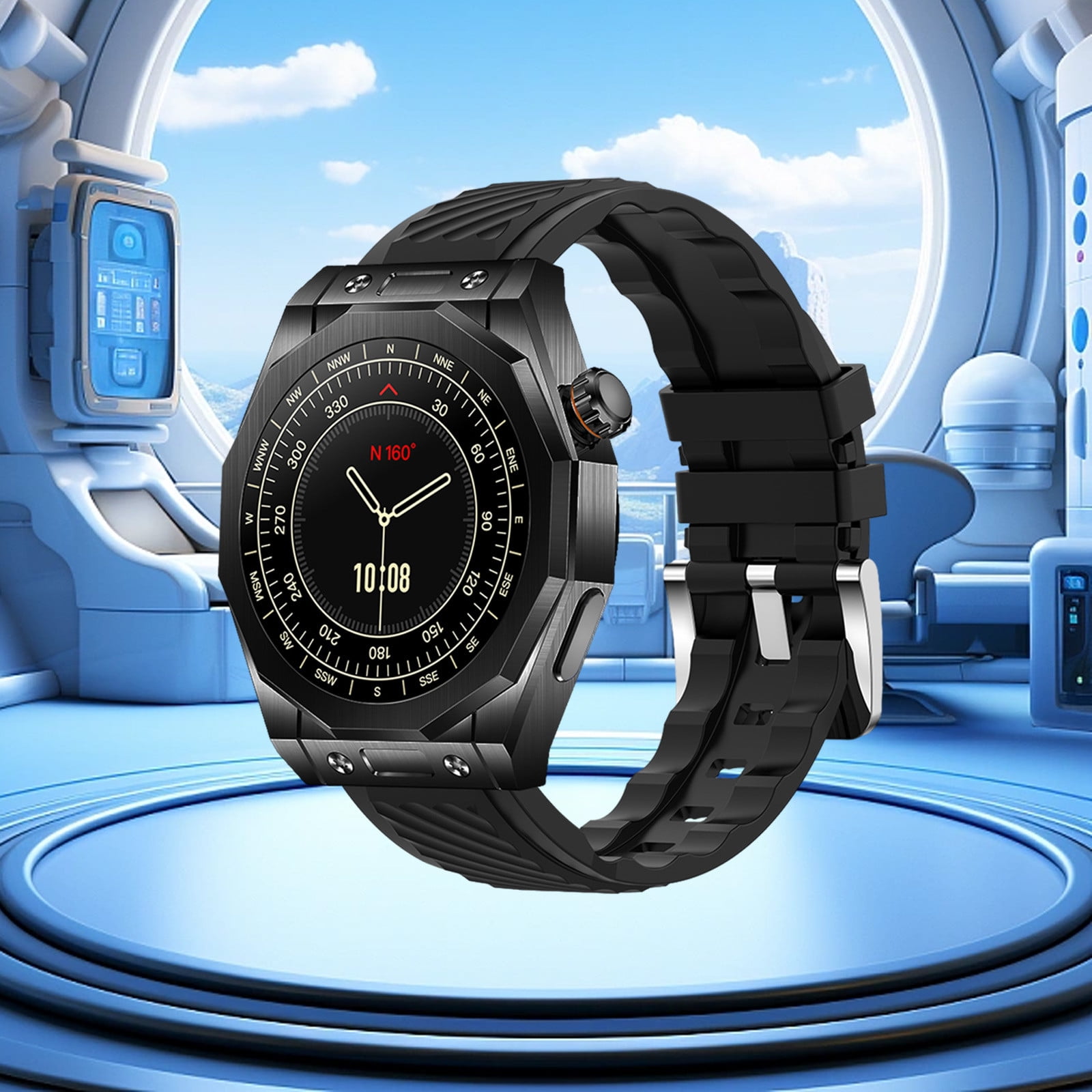 Kmdttou Smart Wearable Watch Multifunction HD Rectangular Screen ...