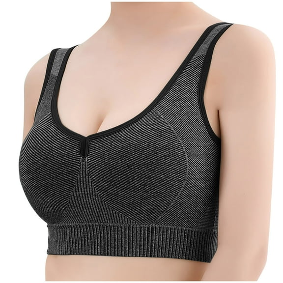 Kmdttou Sports Bras for Women Full Coverage Comfort Supportive Bra Printing Gathered Together Large Size Daily Bra Underwear No Rims