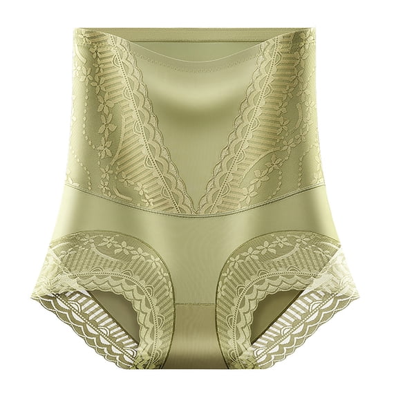 Kmdttou Summer 65% off Clearance!Women's Female Ice Silk High Waist Waist Tight Hip Lifting Underwear Cotton Postpartum Waist Tight Strong Waist Tight Pants (Regular & Plus Size)