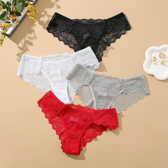 Kmdttou Summer 65% off Clearance!Women's Seamless Mid Waist Sexy Breathable Comfortable Hollow Out Underwear (Available in Plus Size)